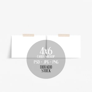 Mockup set stampe 4x6 con washi tape
