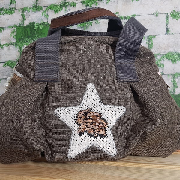 Tasche / Kugeltasche " Wendepailletten - Stern " Umhängetasche