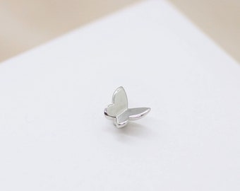 Tiny Plain Butterfly Stud Earring Helix Cartilage Tragus Daith Conch Rook Piercing