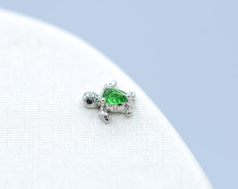 Schildkröte Titan Knorpel Piercing Ohrring 16G 20G — Helix Tragus Conch Rook Stud
