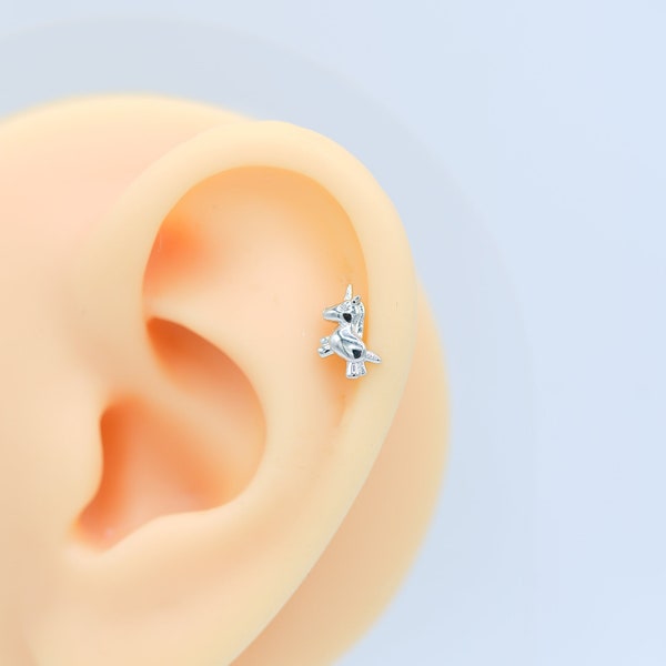 Unicorn Piercing Stud Earring Piercing Helix Cartilage Ear Climber Conch Daith Tragus Rook Earrings