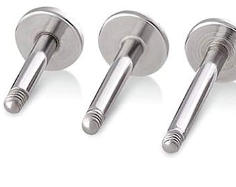 Externally Threaded Labret Backings Flat Back backings