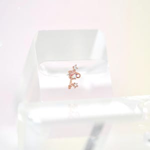 May include: A rose gold key pendant with a flamingo design, adorned with small, sparkling crystals. The key is displayed in a white box, set against a soft, blurred background.