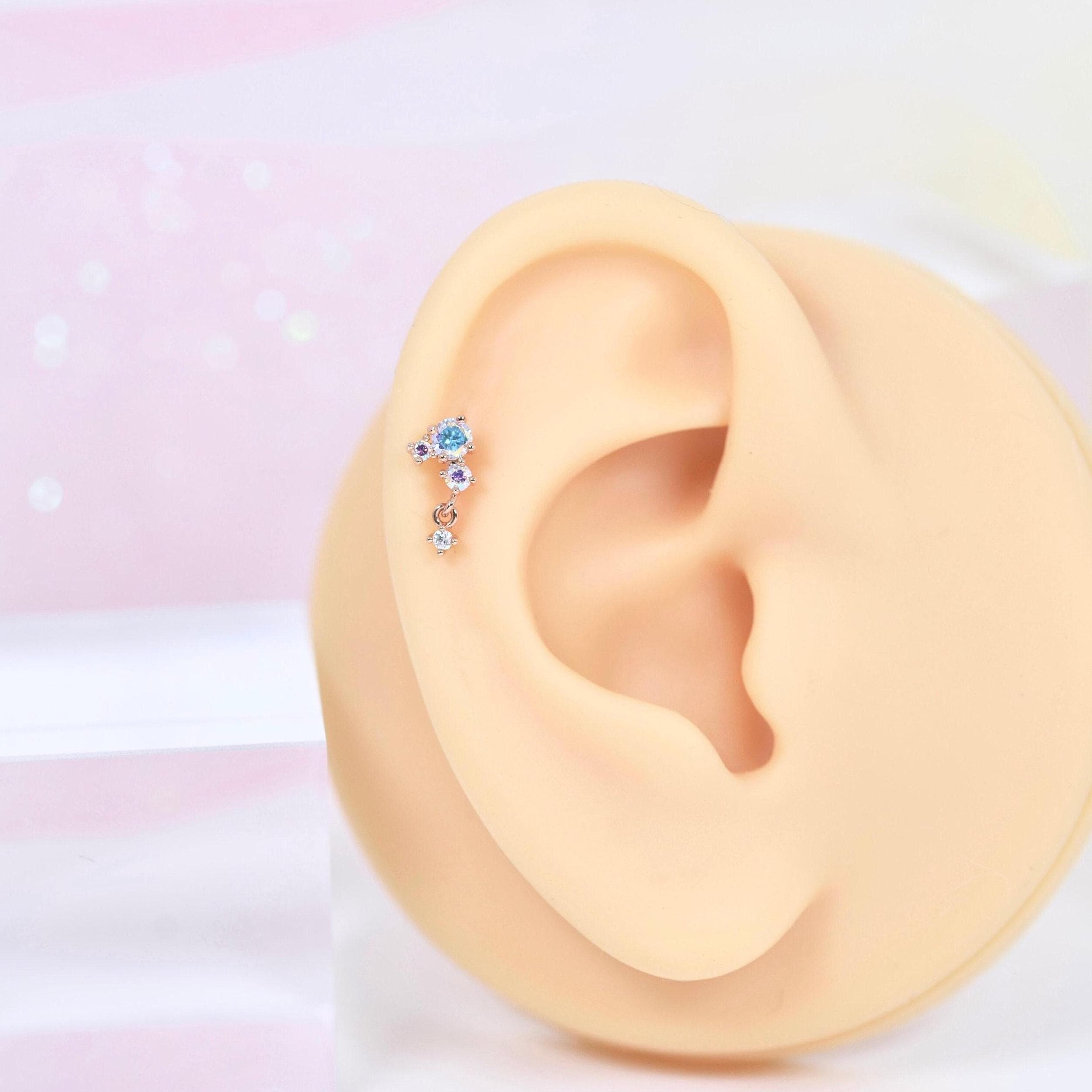 バブルダングルチタン軟骨ピアスイヤリング 16G 20G — ヘリックス
