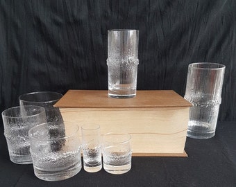 TAPIO WIRKKALA "Niva" Seltzer Glass - Finnish Vintage Glass Design from Iittala, Finland