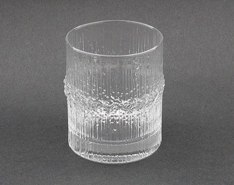 TAPIO WIRKKALA "Niva" Old Fashioned Whiskey Glass - Finnish Vintage Glass Design from Iittala, Finland