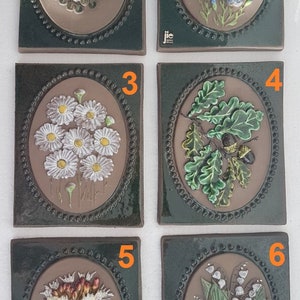 JIE GANTOFTA 1 of 4, 6 Wall Plaques Wall Platters Wall Tiles Wall Decor Plates Sweden 1960s