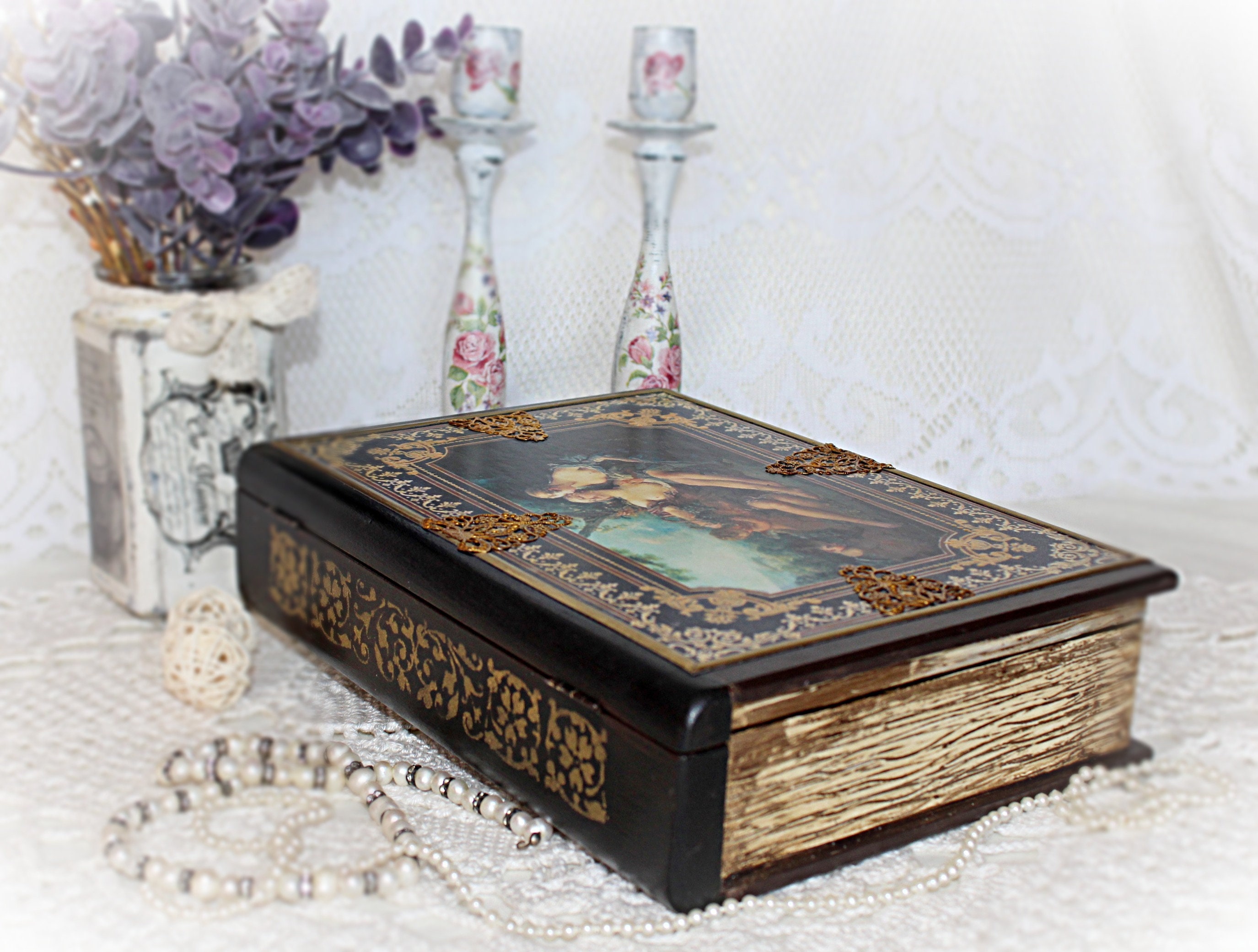 Secret storage Unique jewelry box in the form of a book Etsy
