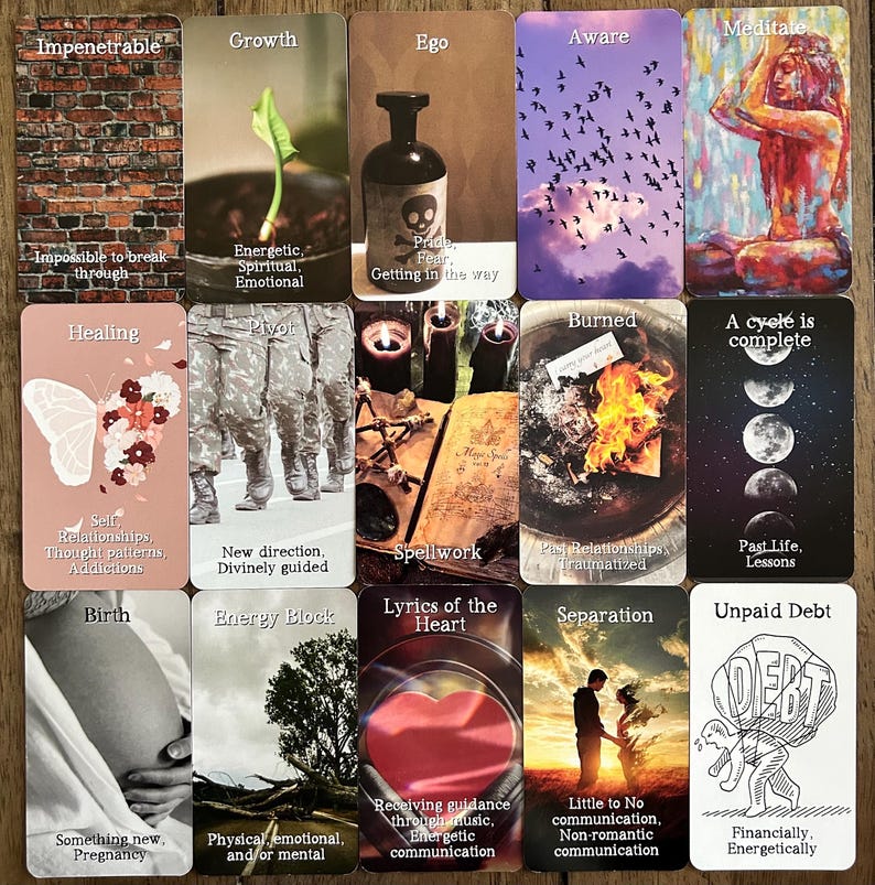 Spirituelles Liebe Orakel Deck | 110 Tarot-Hochglanzkarten für die Führung durch die göttliche Liebe, Zwillingsflamme, Seelenpartner, spirituelles Erwachen, Schattenarbeit Bild 7