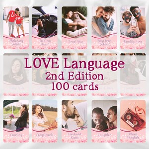 Love Language Oracle 2nd Edition – 100 Romantic Tarot-Sized Cards for Couples, Crushes & Intuitive Love Readings