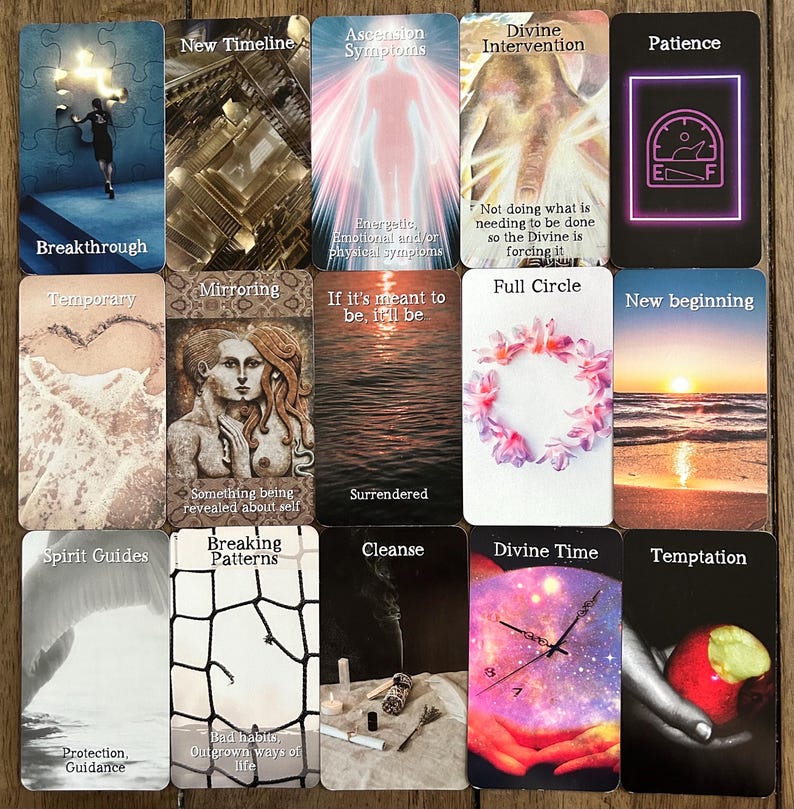 Spirituelles Liebe Orakel Deck | 110 Tarot-Hochglanzkarten für die Führung durch die göttliche Liebe, Zwillingsflamme, Seelenpartner, spirituelles Erwachen, Schattenarbeit Bild 4