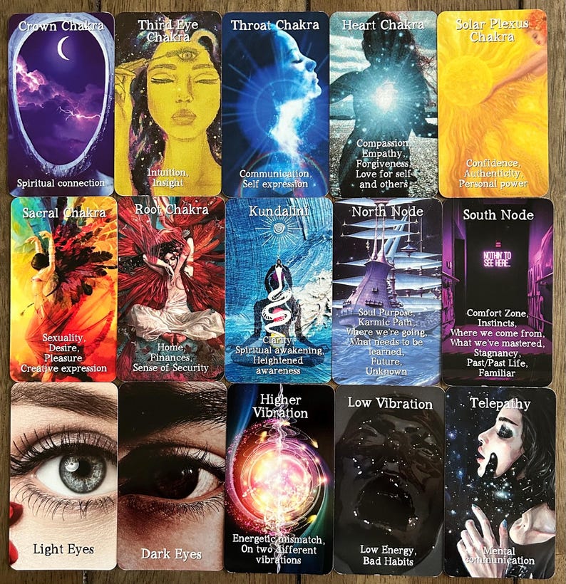 Spirituelles Liebe Orakel Deck | 110 Tarot-Hochglanzkarten für die Führung durch die göttliche Liebe, Zwillingsflamme, Seelenpartner, spirituelles Erwachen, Schattenarbeit Bild 3