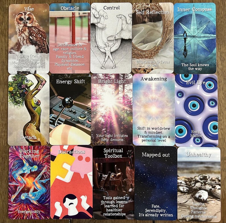 Spirituelles Liebe Orakel Deck | 110 Tarot-Hochglanzkarten für die Führung durch die göttliche Liebe, Zwillingsflamme, Seelenpartner, spirituelles Erwachen, Schattenarbeit Bild 5