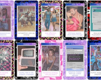 Millennial Oracle | 54 Cards | 2000s Inspired Deck for Nostalgia, Tarot, Oracle, and Intuitive Readings