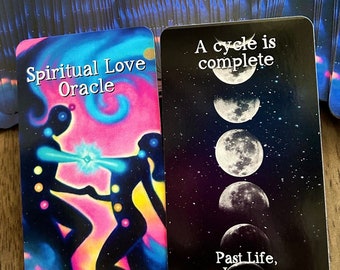 Spiritual Love Oracle Deck | 110 Tarot-Sized Glossy Cards for Divine Love Guidance, Twin Flame, Soulmate, Spiritual Awakening, Shadow Work