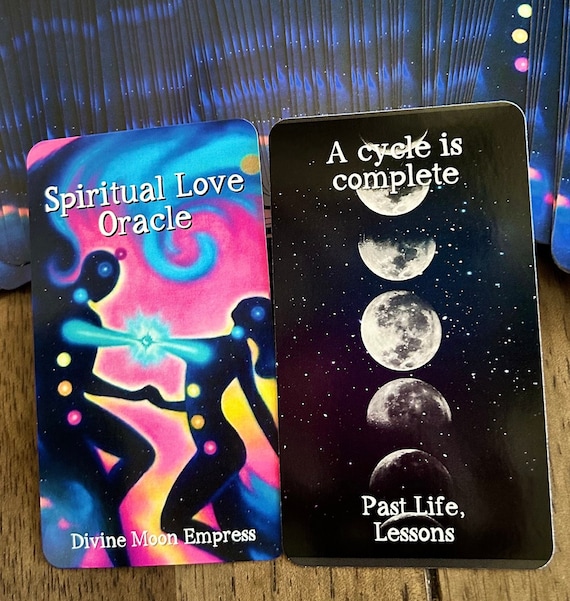 Spiritual Love Oracle Deck | 110 Tarot-Sized Glossy Cards for Divine Love Guidance, Twin Flame, Soulmate, Spiritual Awakening, Shadow Work
