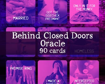 Oráculo Tras Puertas Cerradas: 90 Cartas Cuadradas para Secretos, Sombras y Verdades Emocionales