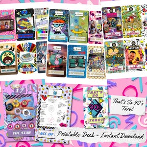 Das ist so 90's Tarot - Digital Printable Deck - Instant Download