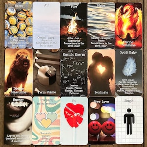Spirituelles Liebe Orakel Deck | 110 Tarot-Hochglanzkarten für die Führung durch die göttliche Liebe, Zwillingsflamme, Seelenpartner, spirituelles Erwachen, Schattenarbeit Bild 2
