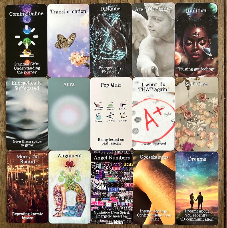 Spirituelles Liebe Orakel Deck | 110 Tarot-Hochglanzkarten für die Führung durch die göttliche Liebe, Zwillingsflamme, Seelenpartner, spirituelles Erwachen, Schattenarbeit Bild 6