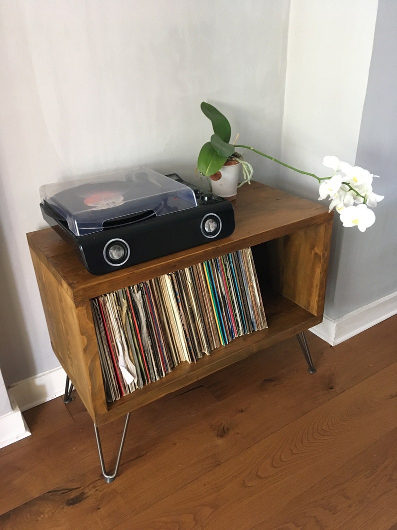 Vinyl Album Record Wooden Storage Rustic Reclaimed Solid Wood Etsy UK