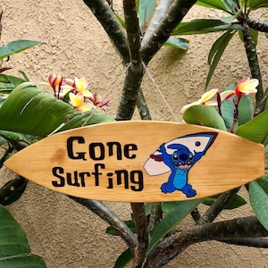 Stitch Gone Surfing Sign Handmade