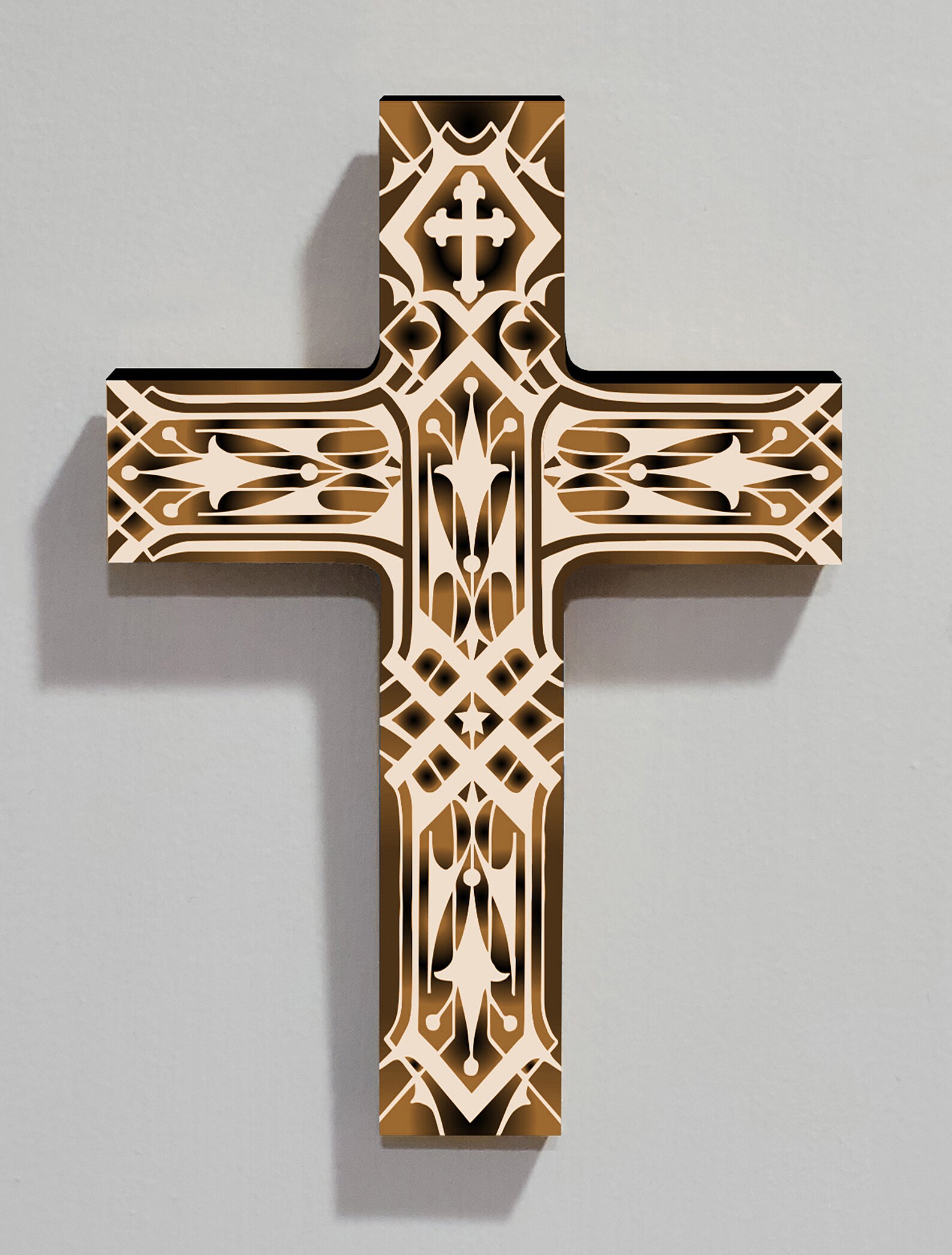 Art Deco Wall Hanging Wooden Cross Etsy