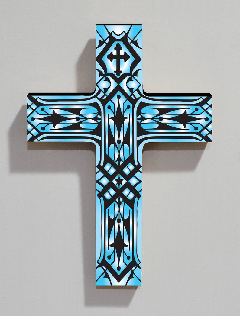 Art Deco Wall Hanging Wooden Cross Etsy