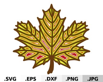 Download Layered Leaf Svg Etsy