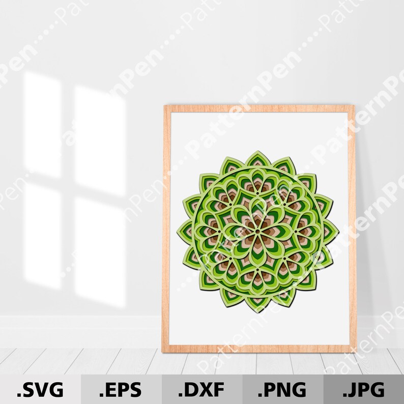 Download 3d Mandala SVG files for cricut. Layered Mandala svg. | Etsy