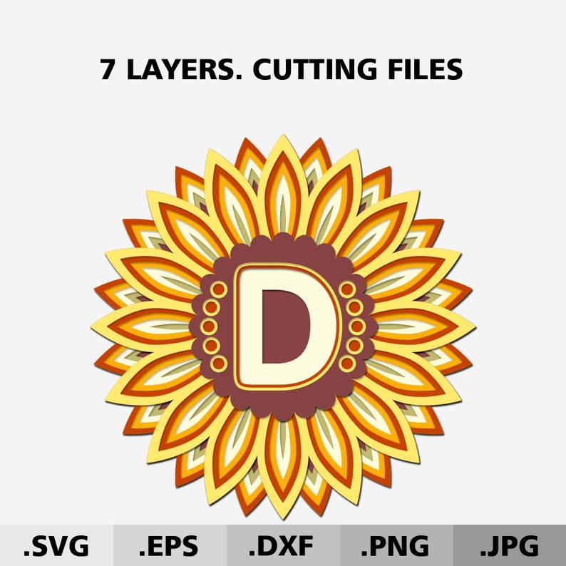 Free Sunflower Monogram Frame Svg Free