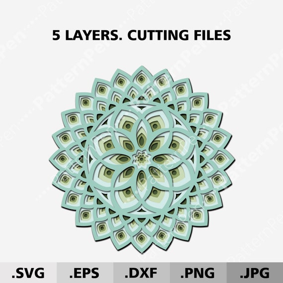 3d Mandala Svg Files For Cricut Layered Mandala Svg Mandala Etsy
