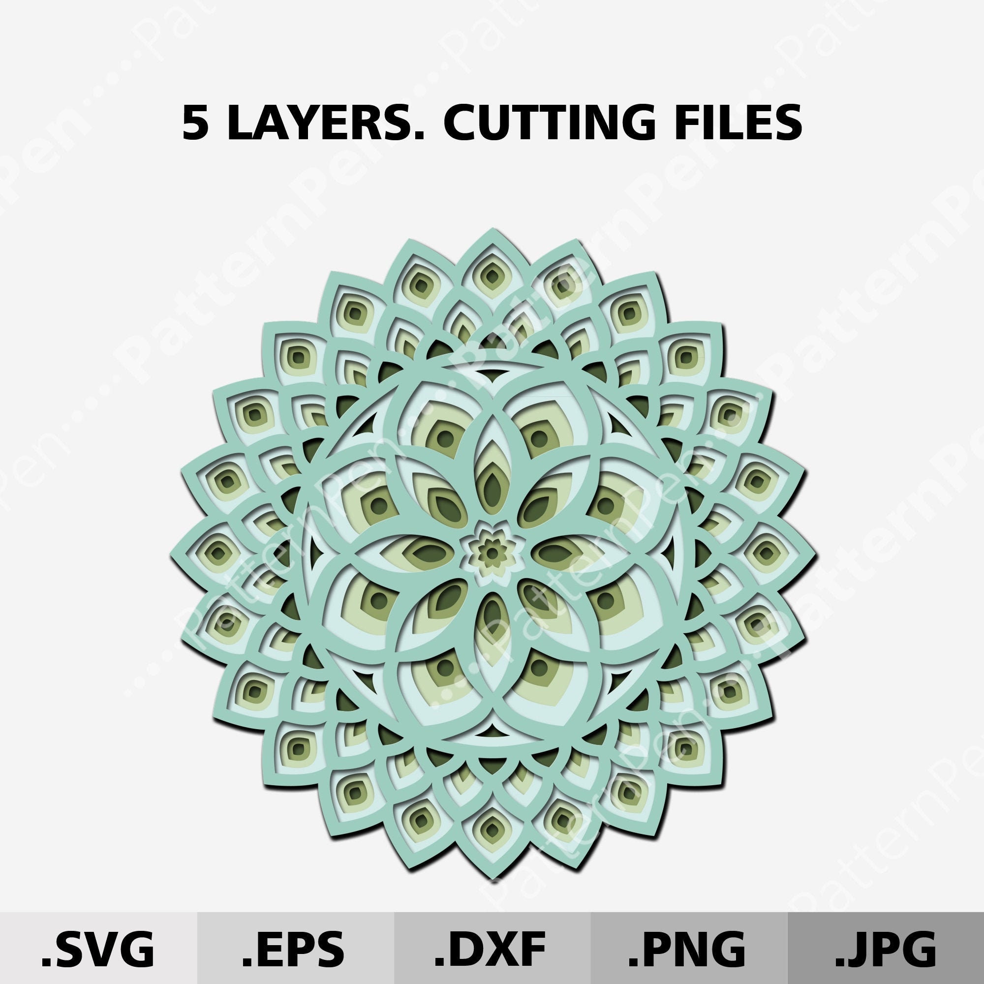 Download 3d Mandala Svg Files For Cricut Layered Mandala Svg Mandala Etsy