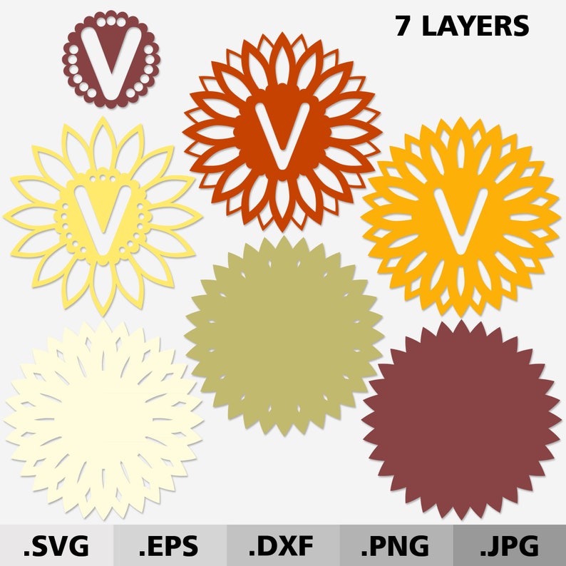 Download Letter V 3D Mandala SVG. Alphabet laser cut files ...
