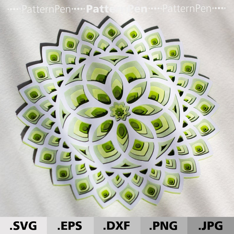 Download 3d Mandala SVG files for cricut. Layered Mandala svg ...