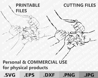 Mother, 3 hands of a teenager and 1 hand of a baby SVG. Holding 4 Childs and mom hands SVG. Family baby hands svg. Mother's day. Digital svg