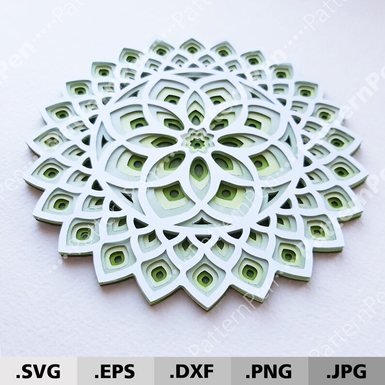 Download 3d Mandala SVG files for cricut. Layered Mandala svg ...