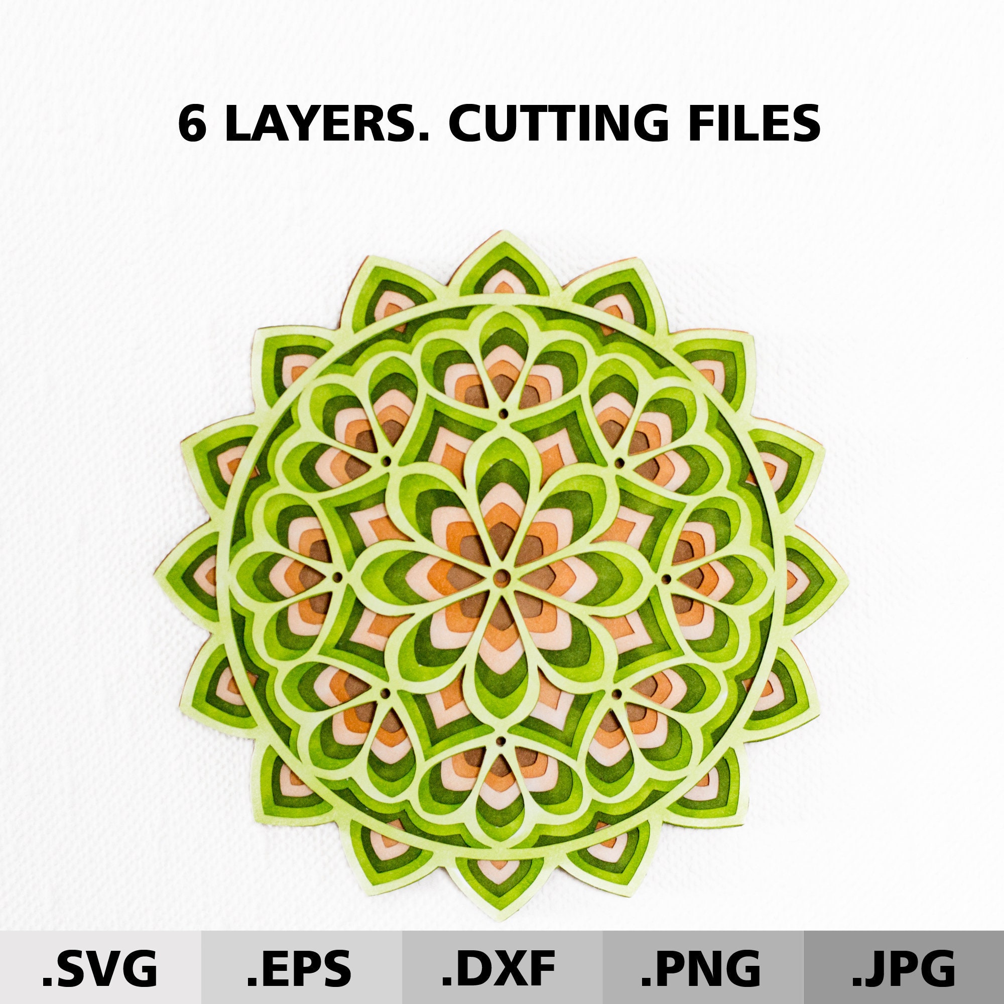 Download 3d Mandala Svg Files For Cricut Layered Mandala Svg Etsy