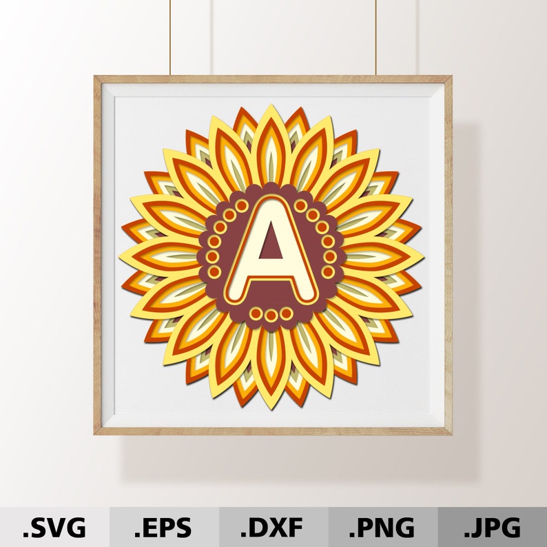 Download 3D Mandala Alphabet Svg Free - Layered SVG Cut File