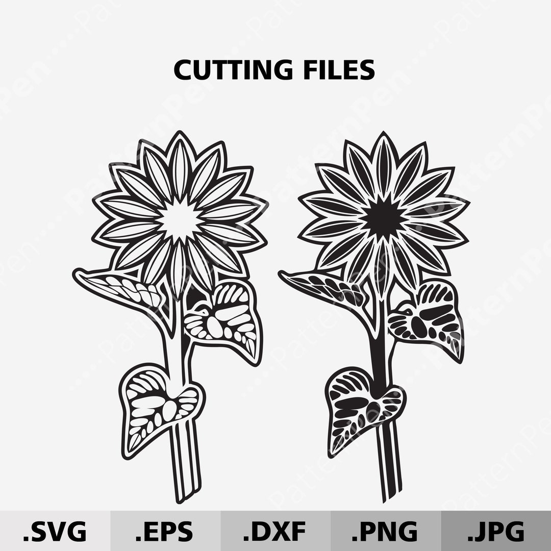Sunflower Bundle SVG. Summer Flowers SVG Cut Files for Cricut ...