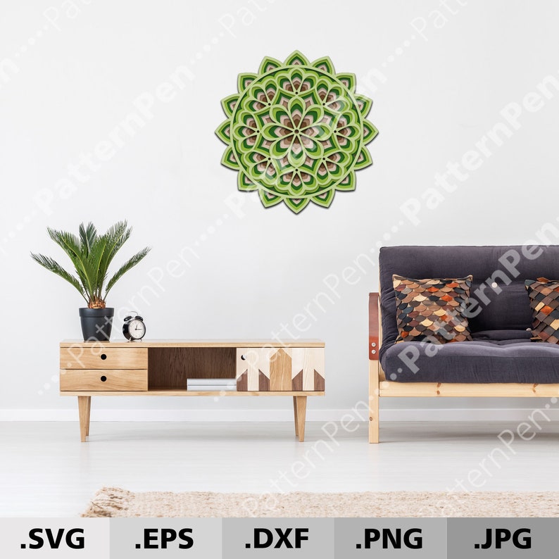 Download Layered Animal 3D Mandala Svg Free - Layered SVG Cut File