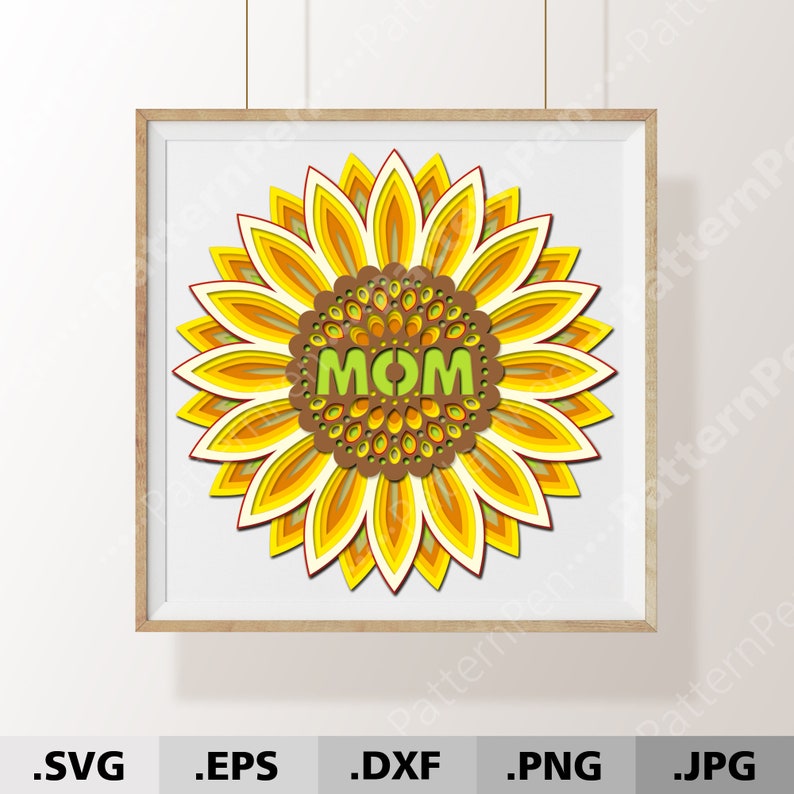 Download 3d Mandala Bundle SVG files for cricut. Layered Sunflower ...