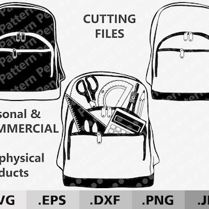 School backpack svg/backpack clipart/backpack svg/backpack  silhouette/backpack cricut cut files/clip art/digital download designs/svg