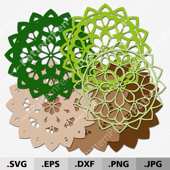 Download 3d Mandala Svg Files For Cricut Layered Mandala Svg Etsy