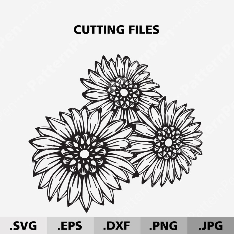 Download Sunflower SVG cut files for Cricut Silhouette. Summer ...