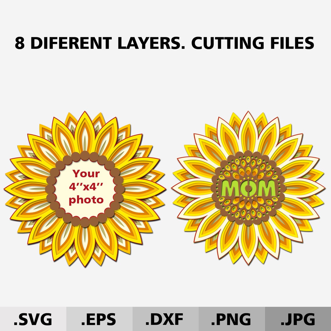 Download 3d Mandala Bundle SVG files for cricut. Layered Sunflower Mom | Etsy