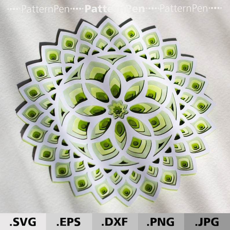 Download 3d Mandala Bundle SVG files for cricut. 3 Layered Mandala ...