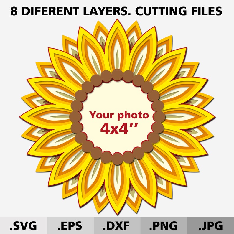 Download 3d Mandala Bundle SVG files for cricut. Layered Sunflower ...
