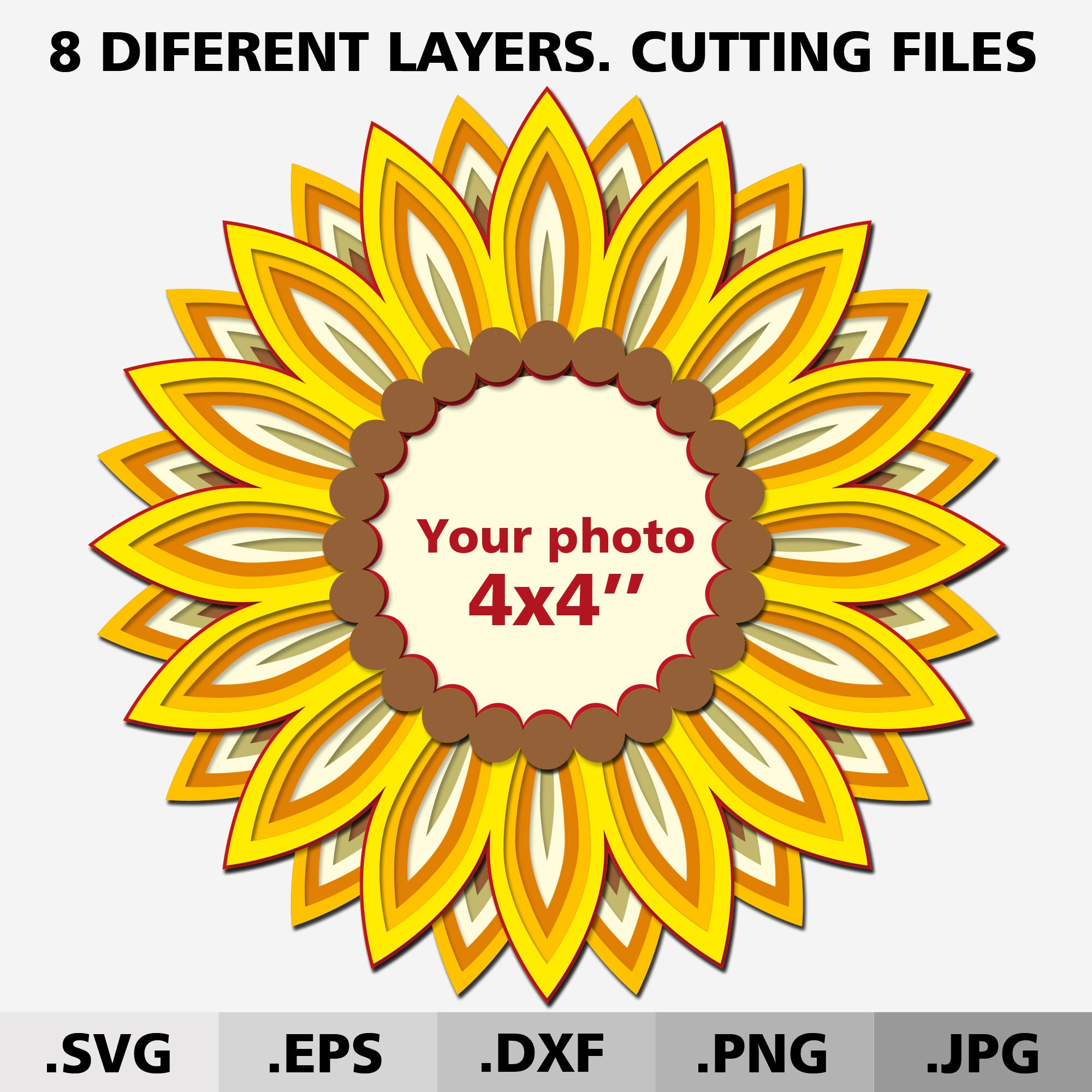 Download 3d Mandala Bundle SVG files for cricut. Layered Sunflower ...