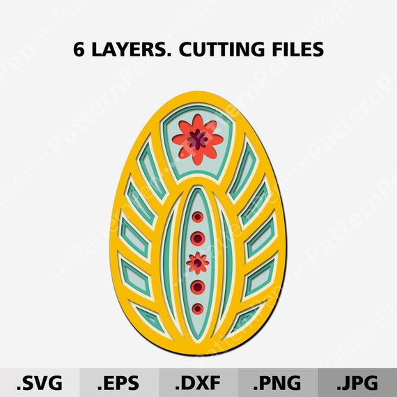 Download Layered Mandala Svg Digital Vector Download Files For Cutting Machine Cricutsilhouette 3d Mandala Easter Eggs Bundle Svg Files For Cricut Paper Craft Supplies Tools